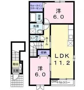 カレントA【201号室】の間取り