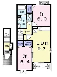 ヴィラ ブリスファルⅡ【204号室】の間取り