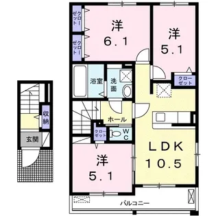 カイアーノ【202号室】の間取り