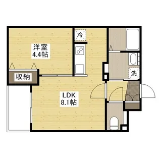 月光福山駅西【301号室】の間取り