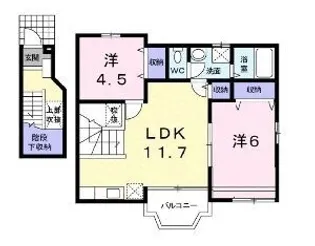 ロイヤルコート春日 B棟【201号室】の間取り