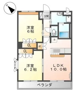 フリーデン【206号室】の間取り