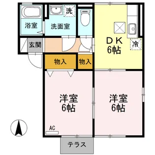 ルピナ深津【105号室】の間取り