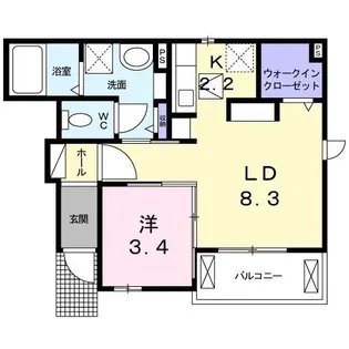 エルグラン【102号室】の間取り