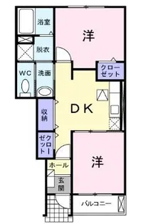 ロングロードA【102号室】の間取り