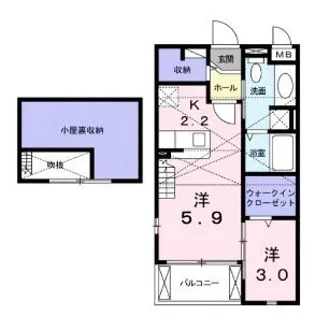 フェイバー メゾン【204号室】の間取り