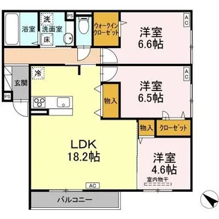 D-residence・K沖野上【102号室】の間取り