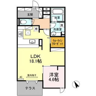 D-Residence御船町【102号室】の間取り