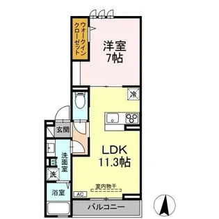 モンペリエ【201号室】の間取り