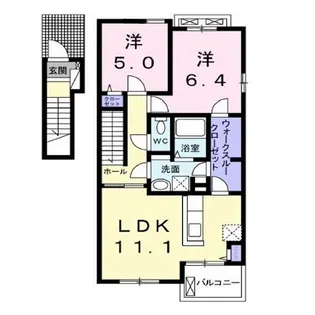 エトワールA【101号室】の間取り