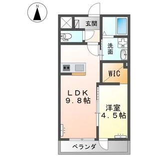 ウィステ―ル【105号室】の間取り