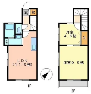 八朔ハウス【A号室】の間取り
