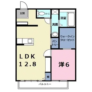 スカイハイツ河相A【102号室】の間取り