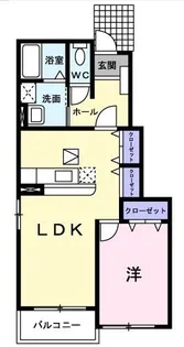 フローレンスⅡB【102号室】の間取り