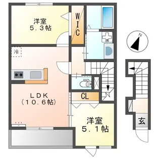 グランドビュー【201号室】の間取り