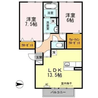 シャルル Ⅱ棟【302号室】の間取り