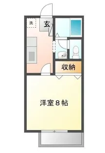 キャッスル吉田【203号室】の間取り