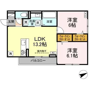 D-residence川口A【105号室】の間取り