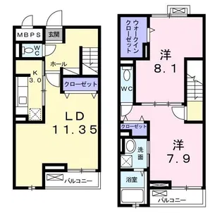 インフィニティ ハース【301号室】の間取り
