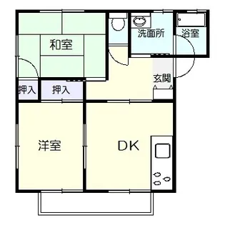 コーポラス関本 A【201号室】の間取り
