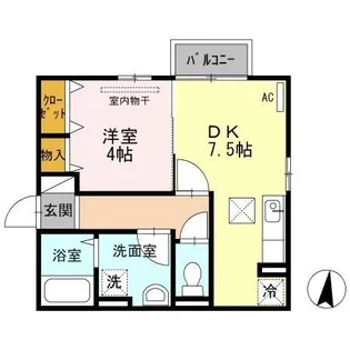 エスポワール【201号室】の間取り