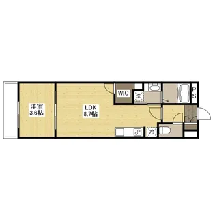 月光手城ルート2【210号室】の間取り