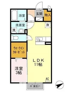 パル・ロワール【203号室】の間取り