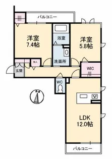 グランベレオ南本庄三丁目【301号室】の間取り