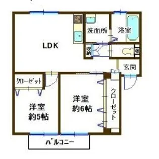 メープルシティひらまつ【103号室】の間取り
