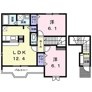 クレストール森脇【201号室】の間取り