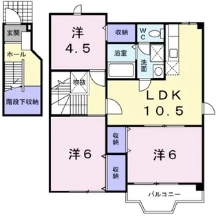 エスポワール B【201号室】の間取り