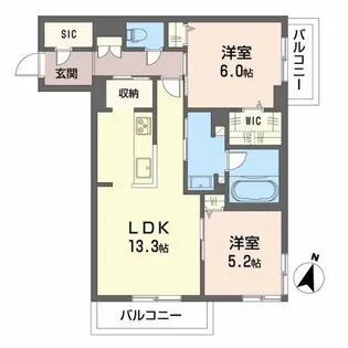 ベレオ プティ ボア【303号室】の間取り