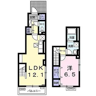 ローズ・エクラⅡ【101号室】の間取り
