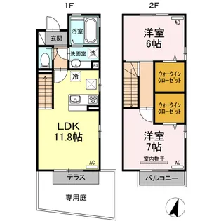 シャンス23【101号室】の間取り