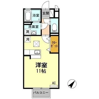 グリーンハウス栗原【106号室】の間取り