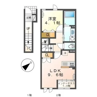 アンソレイエ【205号室】の間取り