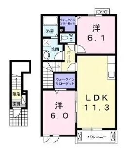アイリス【203号室】の間取り