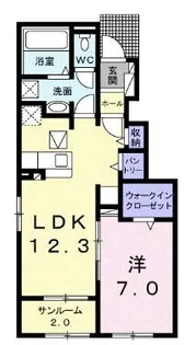 サンリット【104号室】の間取り