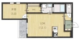 Lien南本庄【101号室】の間取り
