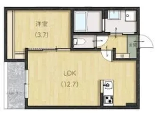 Lien南本庄【303号室】の間取り