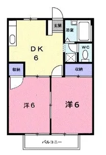 シティハイツ高木A【204号室】の間取り
