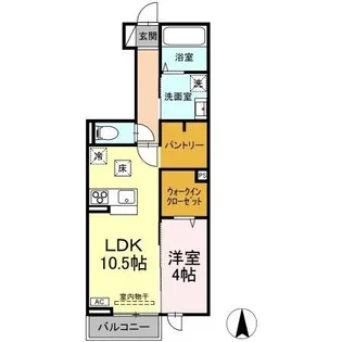 グランフェリシアK【103号室】の間取り