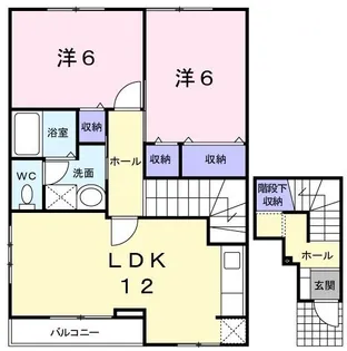 アヴェニュー高島【201号室】の間取り