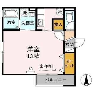 レセンテ手城【201号室】の間取り