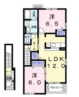 フローレンスⅡA【202号室】の間取り