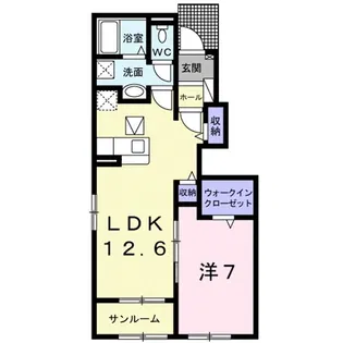 セゾン【105号室】の間取り