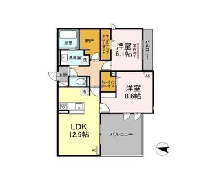 LAULE‘A(ラウレア)【301号室】の間取り