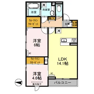 THE S HOUSE GRAN【305号室】の間取り