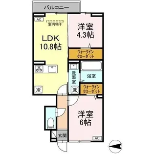 D-residence・M川北【102号室】の間取り