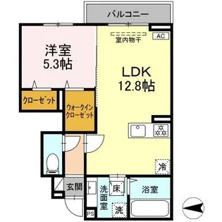 D-ROOM川北【102号室】の間取り